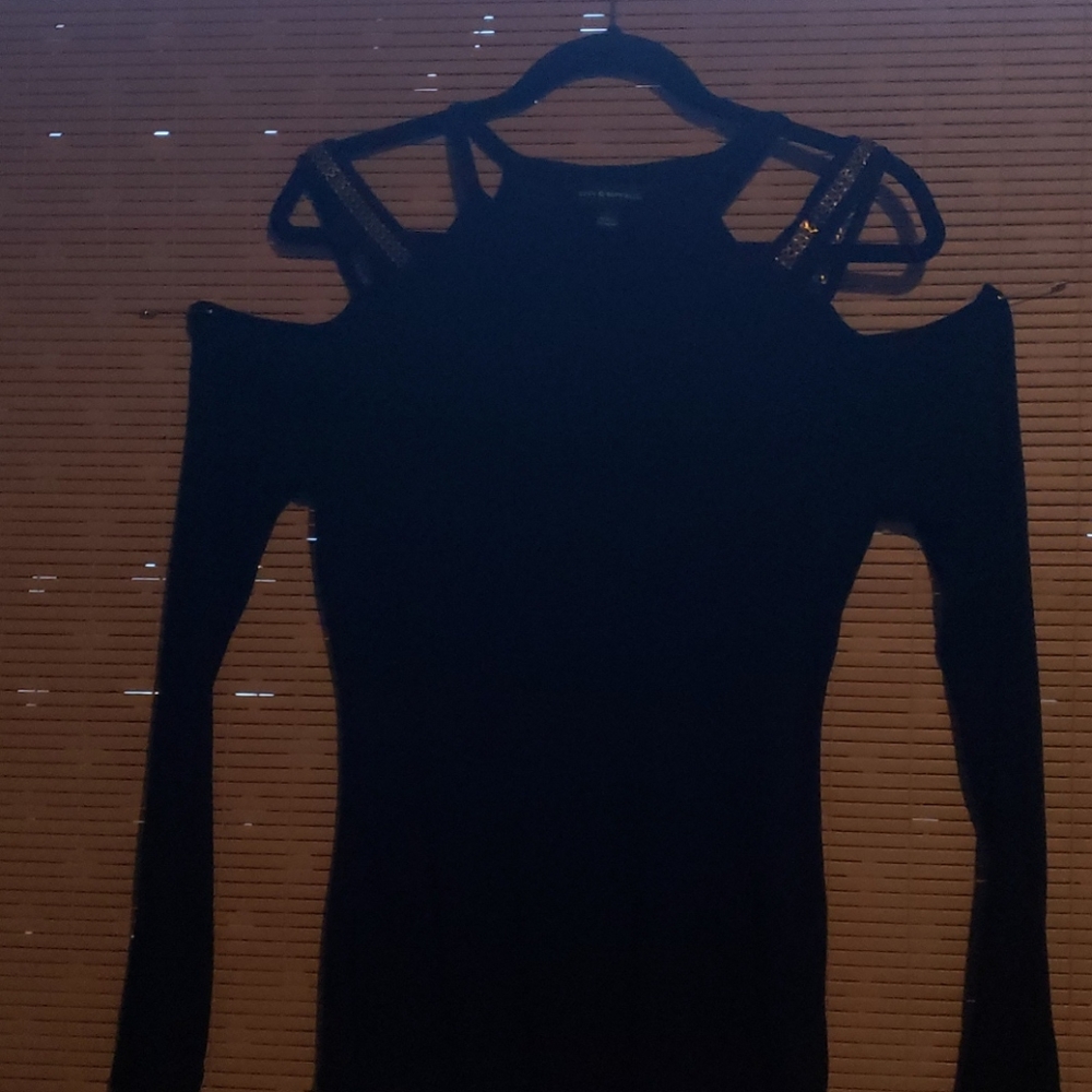 Off shoulder black top